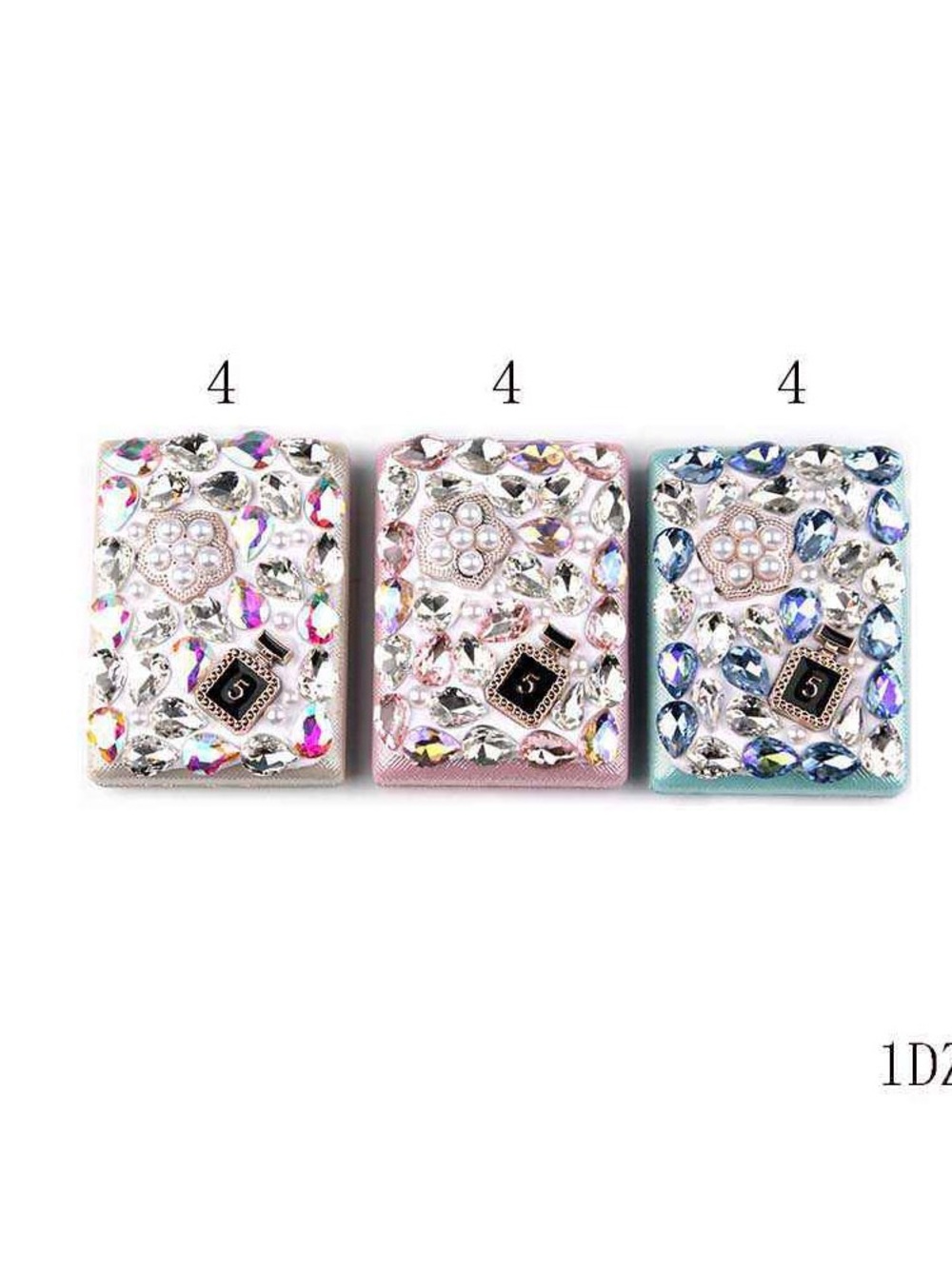 Decorative Crystal Phone Case - Pink, Blue, and White Options